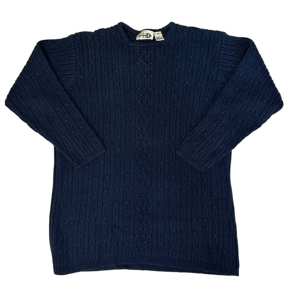Paul Harris Women's Sweater Cable Knit Size XL Navy Blue